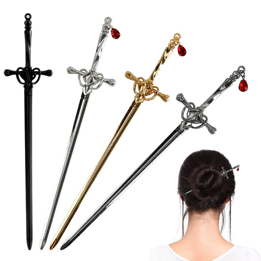 LINKIM BOLLY front packaging with four sword hair sticks and gift appeal