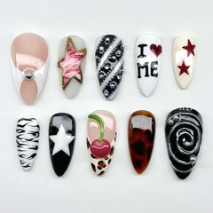 LINMEIZAI front packaging showing the 24-piece nail set benefit quick selection