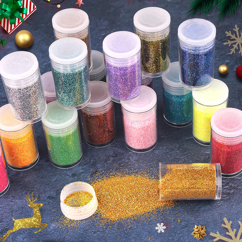 Linwulte cosmetic glitter applied on nails and eyelids for safe, dazzling makeup looks