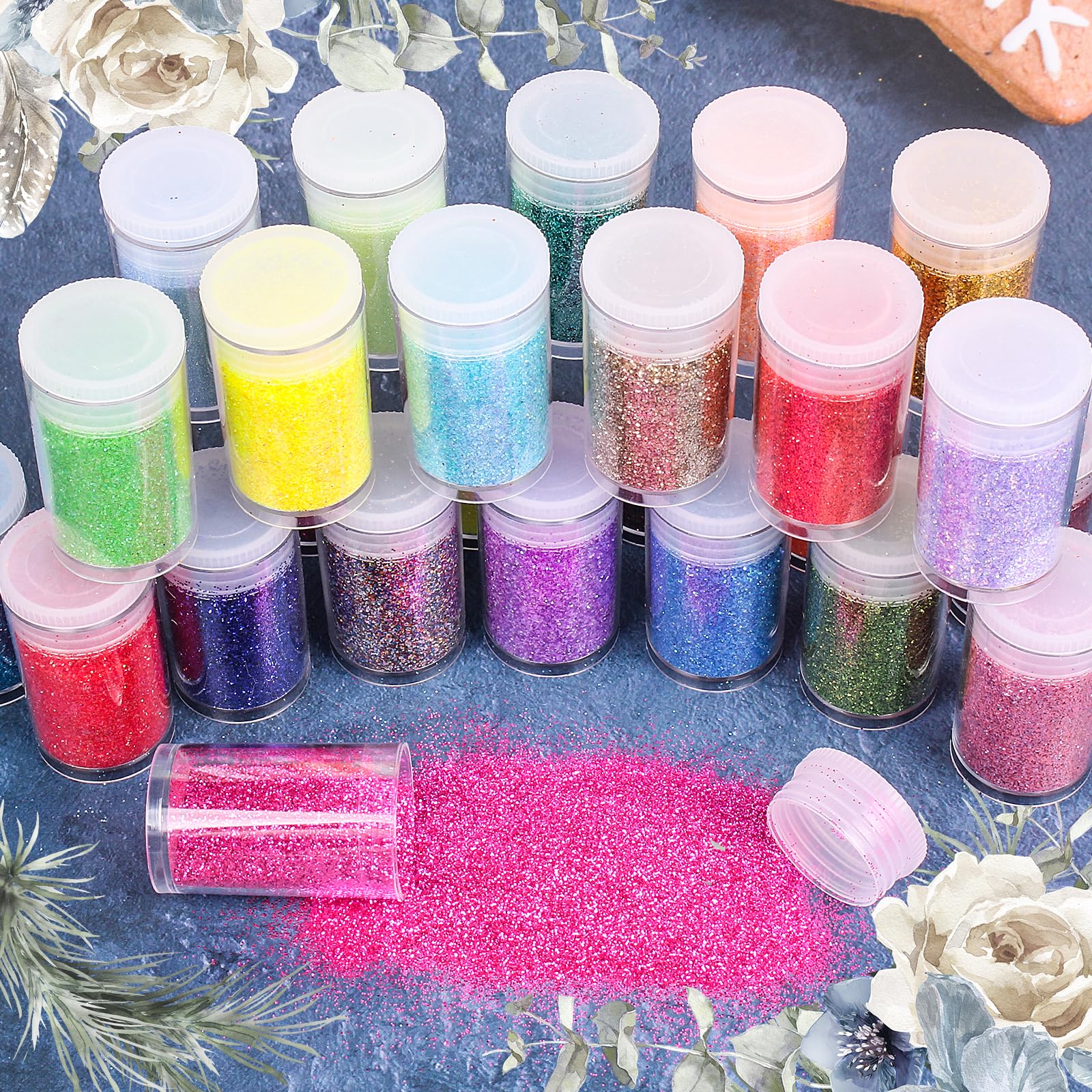 Linwulte glitter used on nail art example delivering salon-quality shimmer