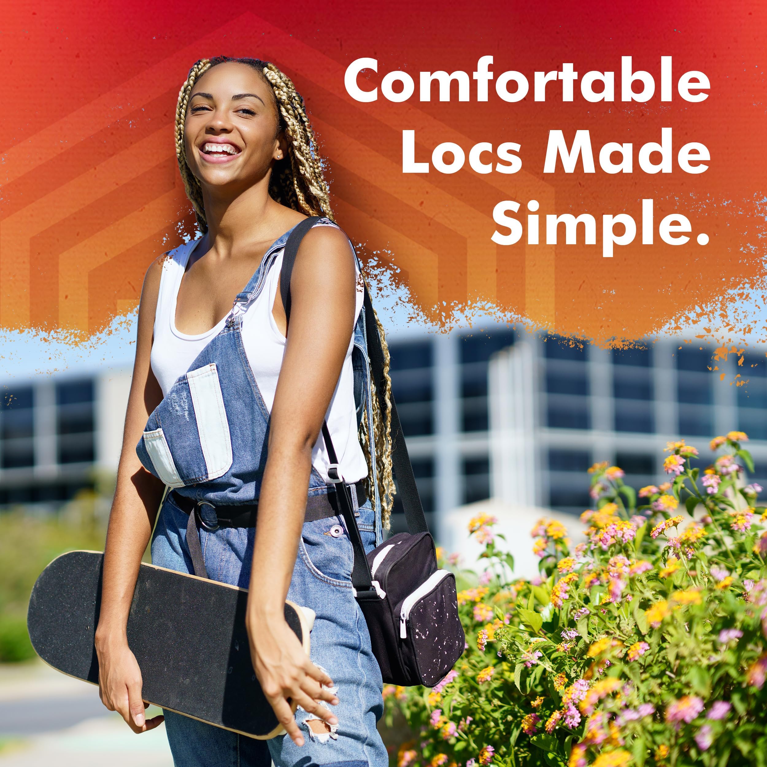 Lion Locs packaging with instruction guide showing beginner‑friendly setup advantage