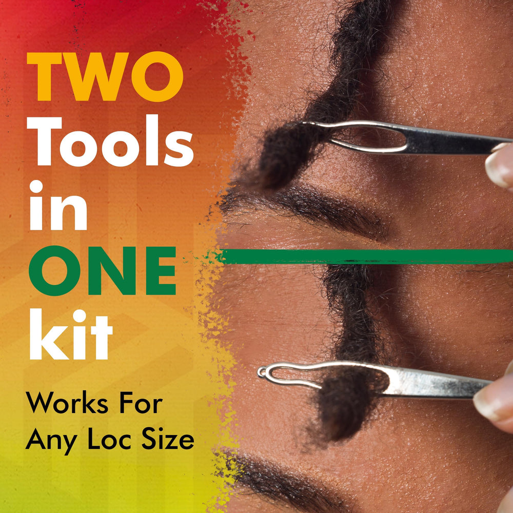 Lion Locs small pin closeup highlighting fine tip for microlocs and gentle precision