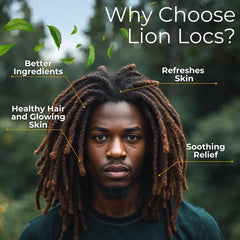 Lion Locs applied on braids illustrating texture definition and frizz control benefit