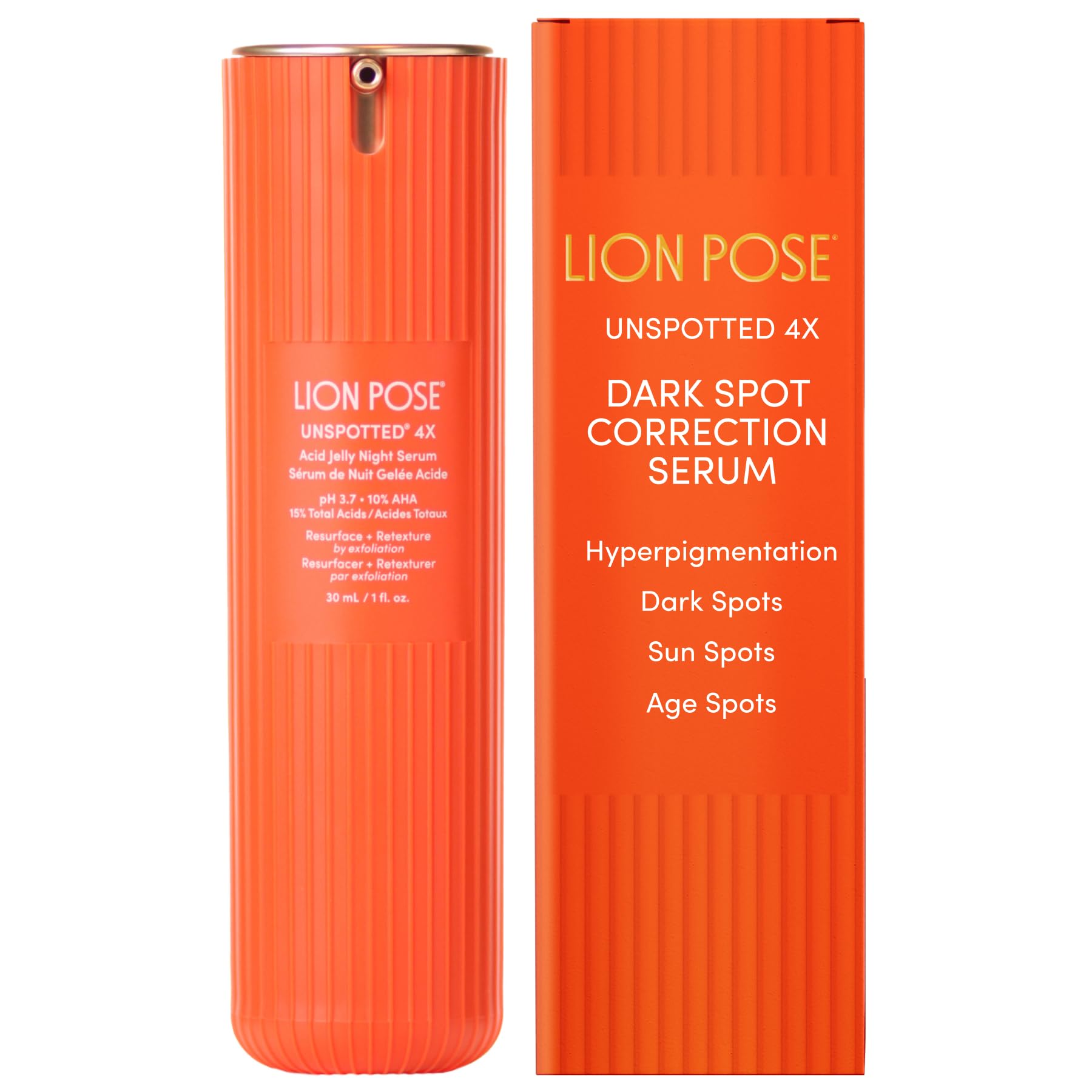 LION POSE front label showing product name and benefits