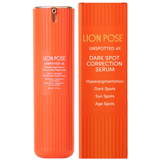LION POSE front label showing product name and benefits