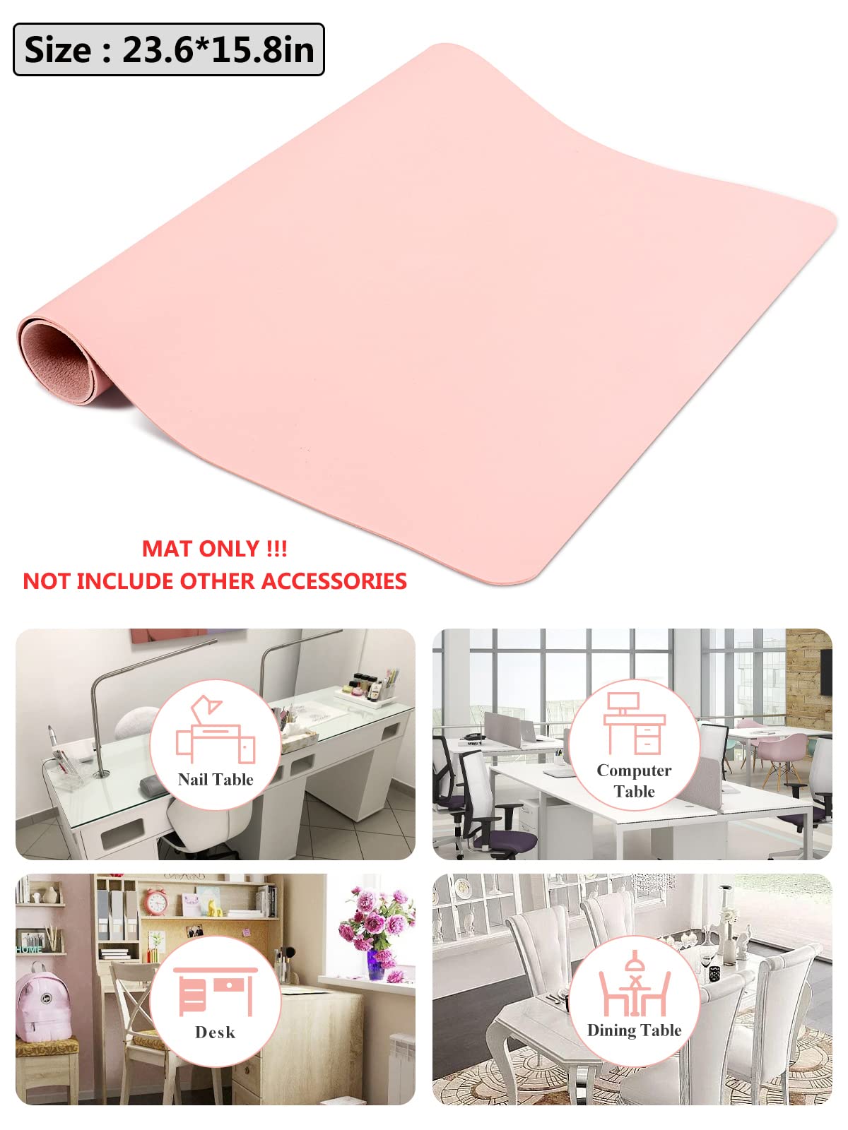 LIONVISON mat underside showing non-slip heat-resistant backing protecting surfaces benefit