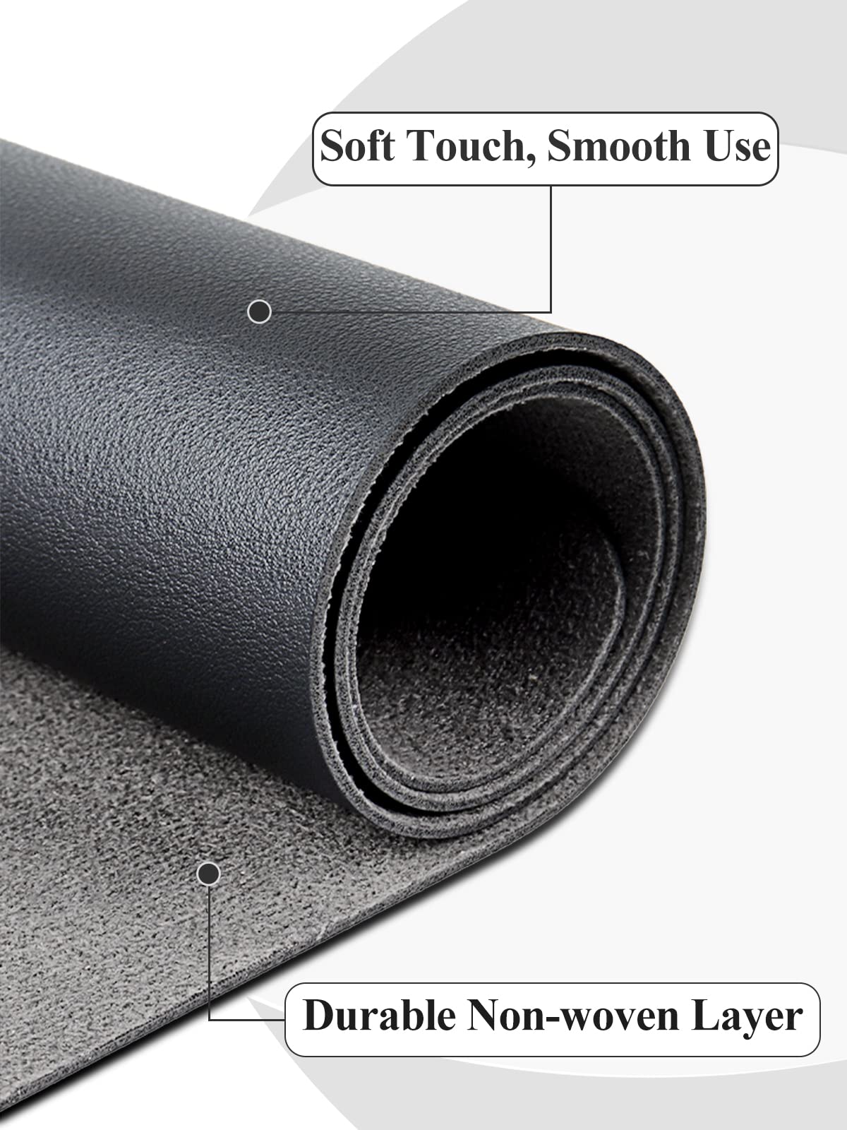 LIONVISON microfiber leather close-up shows texture and easy-clean benefit