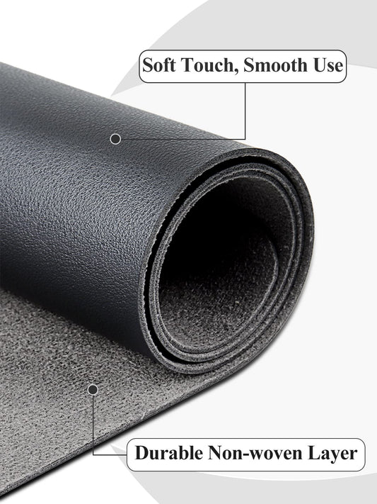 LIONVISON microfiber leather close-up shows texture and easy-clean benefit