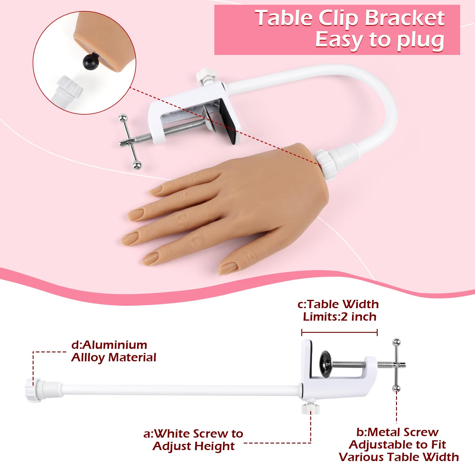 LIONVISON clamp and bracket mounted to table providing stable hands-free practice
