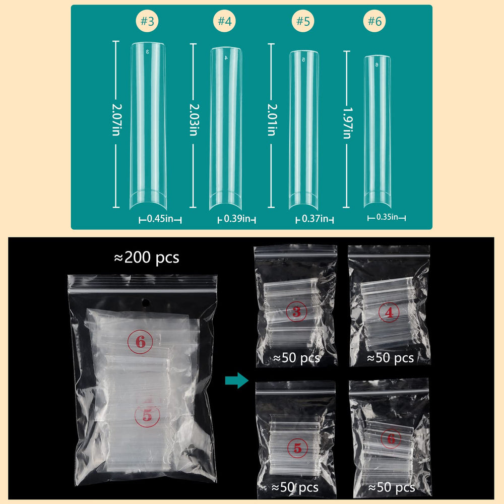 LIONVISON clear tips decorated with polish and foil showing smooth surface for art benefit