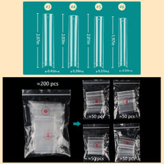 LIONVISON clear tips decorated with polish and foil showing smooth surface for art benefit