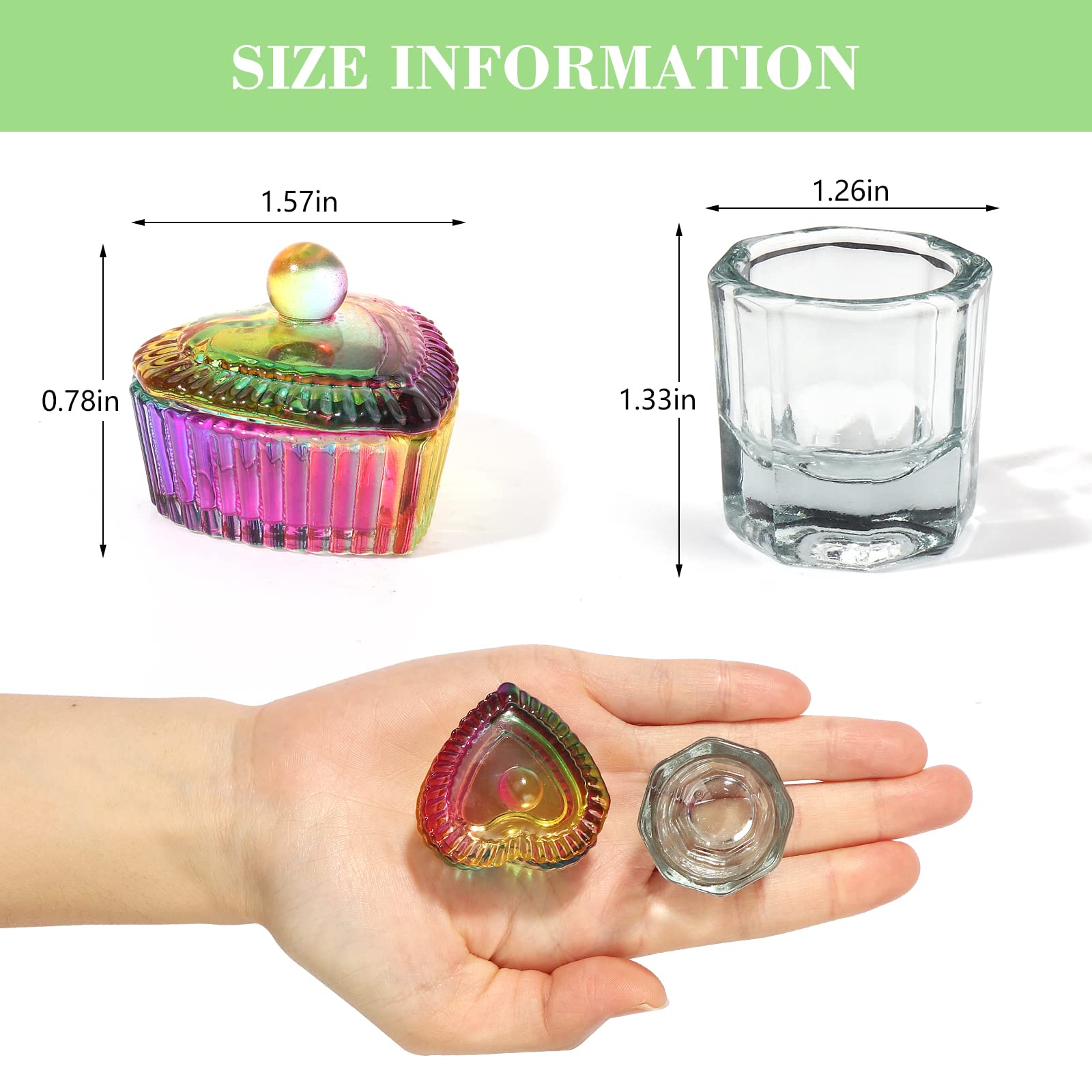 LIONVISON heart-shaped covered dappen dish preventing evaporation and contamination