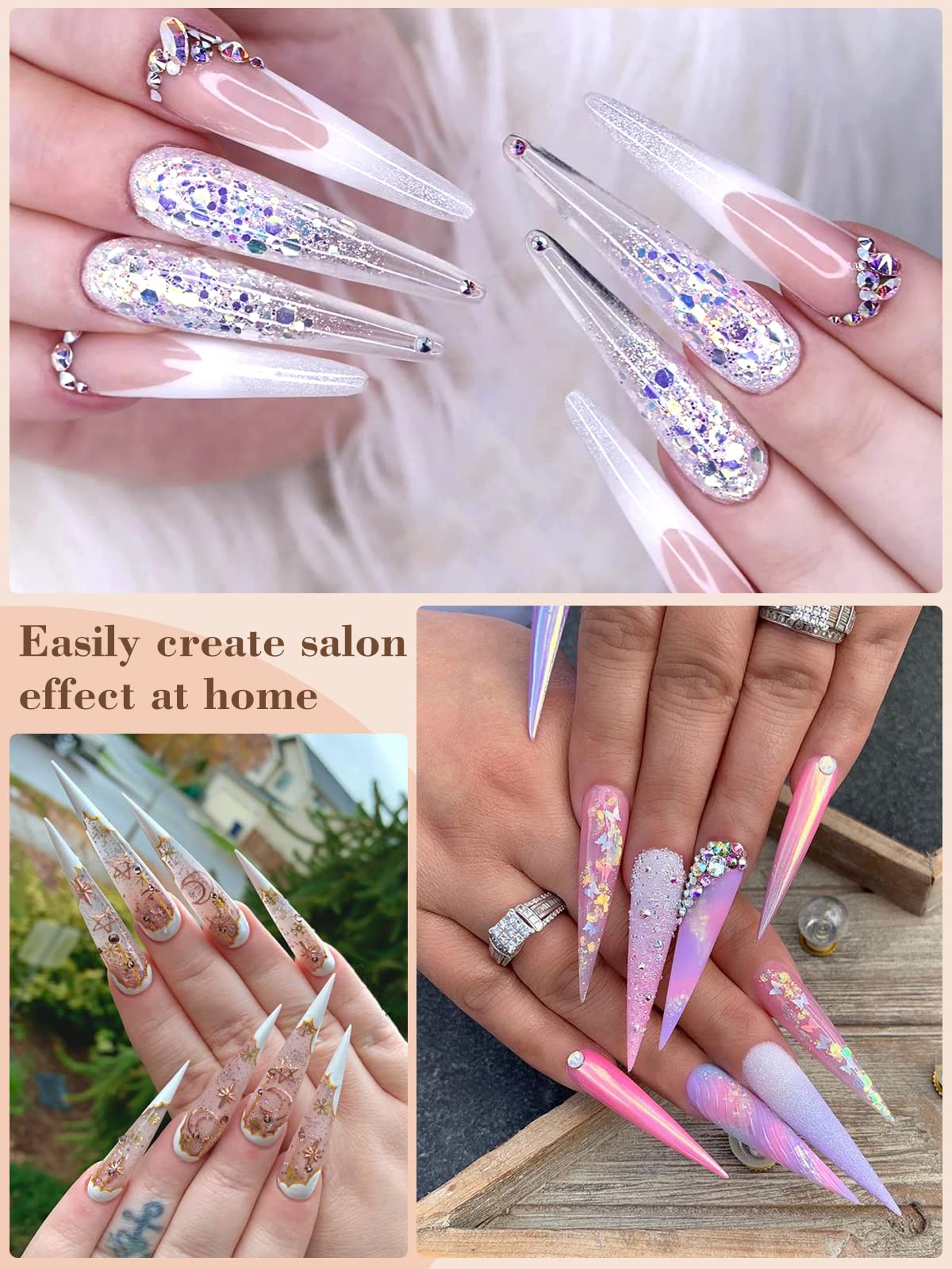 LIONVISON trimmed and filed tips demonstrating shape versatility benefit