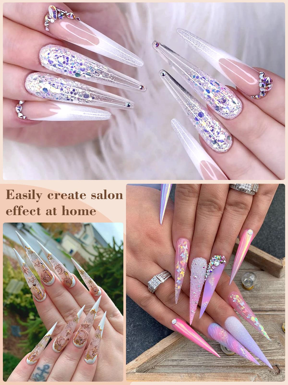 LIONVISON trimmed and filed tips demonstrating shape versatility benefit