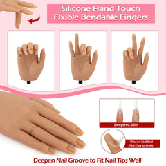 LIONVISON flexible fingers detail demonstrating adjustable poses for technique work