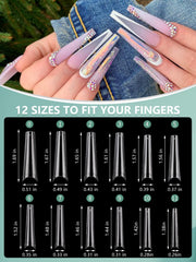 LIONVISON model hand wearing applied coffin nails for style demo