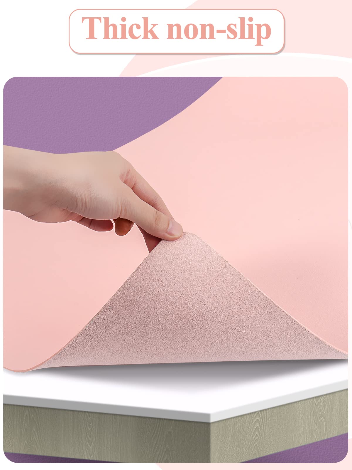 LIONVISON mat in use at manicure station providing stability and spill protection benefit