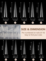 LIONVISON salon application of tips being glued for professional finish