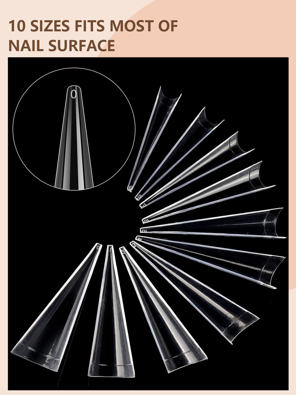 LIONVISON organized 10-size layout with numbered sections for quick selection