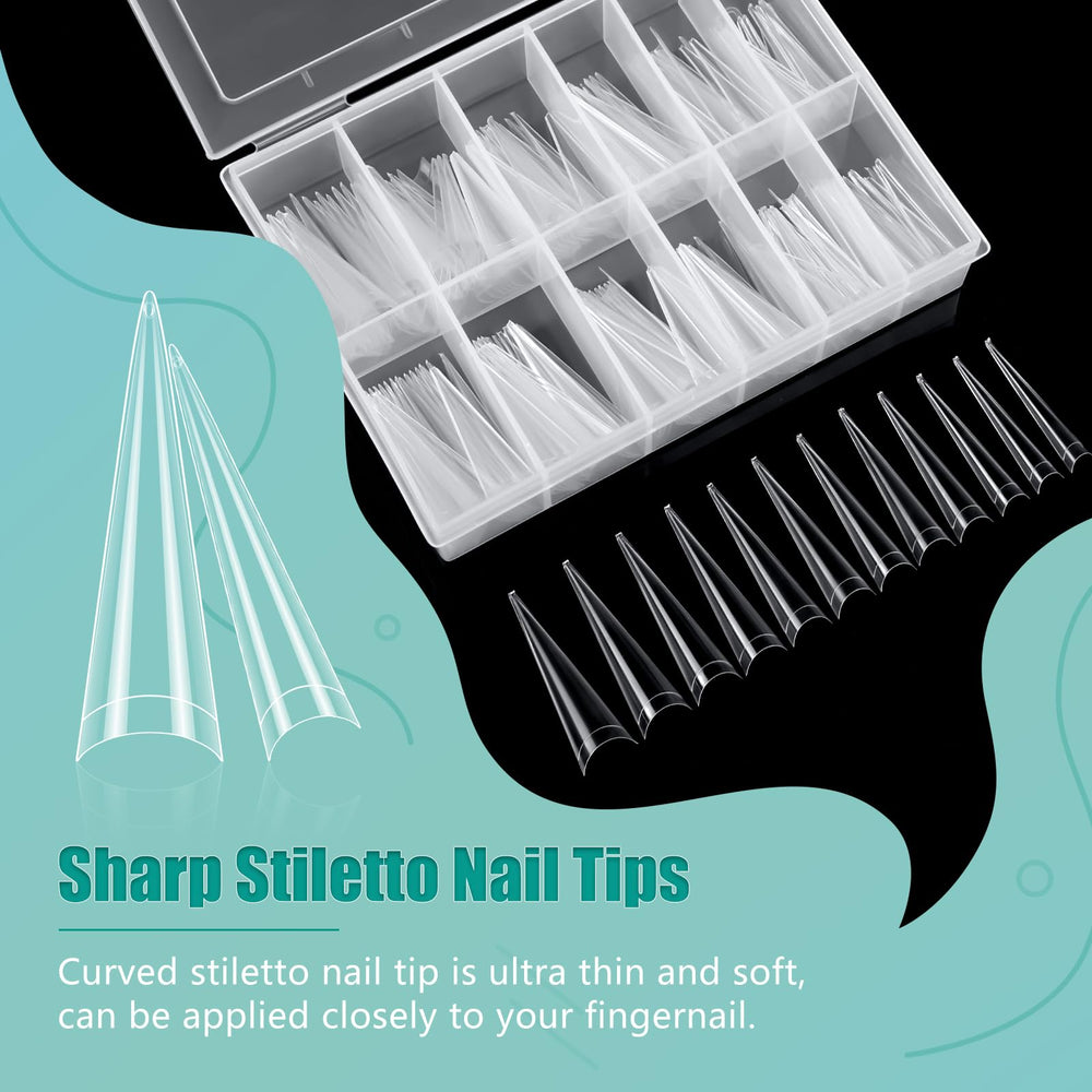 LIONVISON stiletto and square tips laid out to show shape options benefit