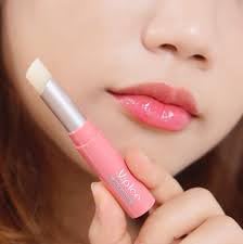 Lip Ice close-up of balm texture highlighting vitamin E enriched moisture