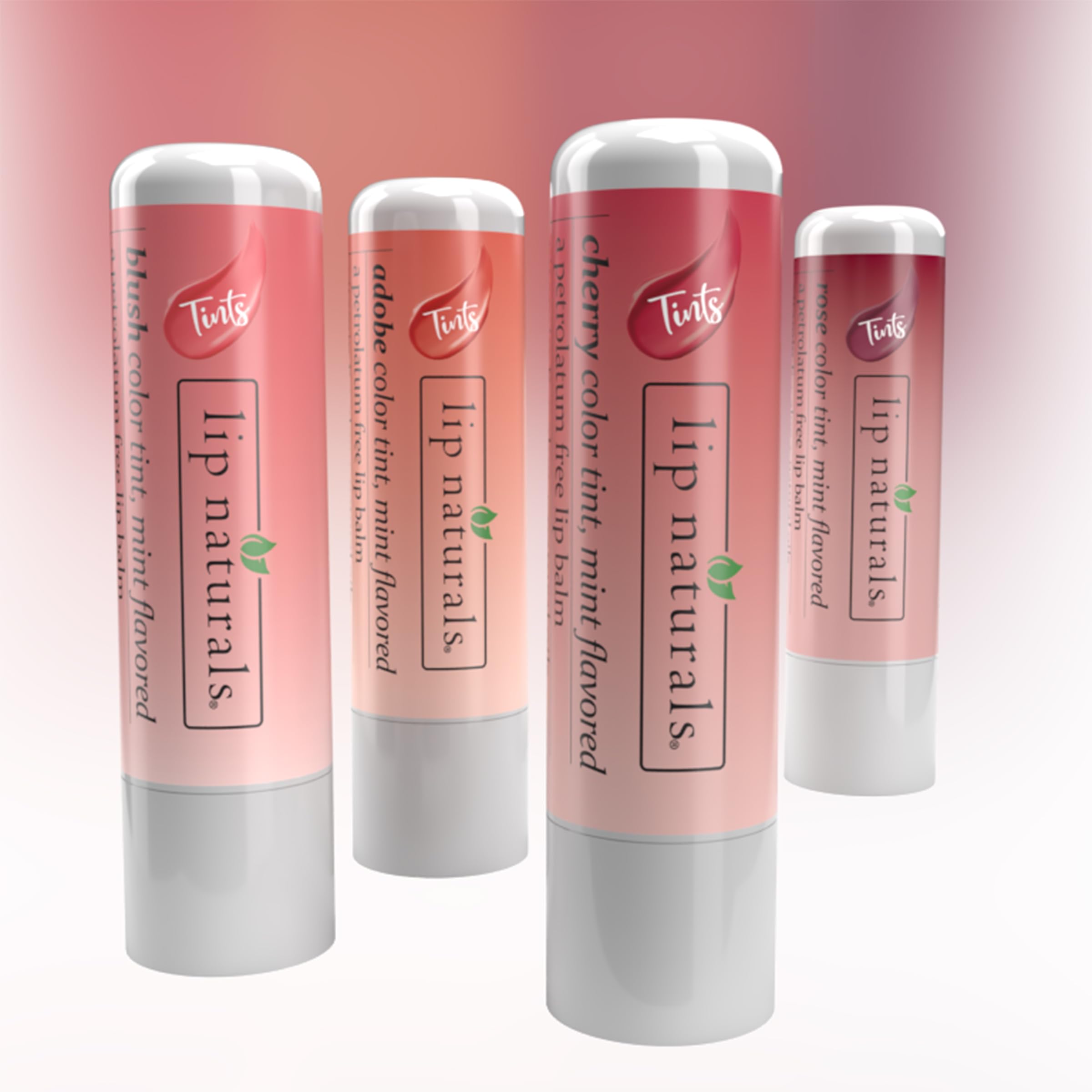 Lip Naturals open balm bullet revealing tinted mint balm ready to apply