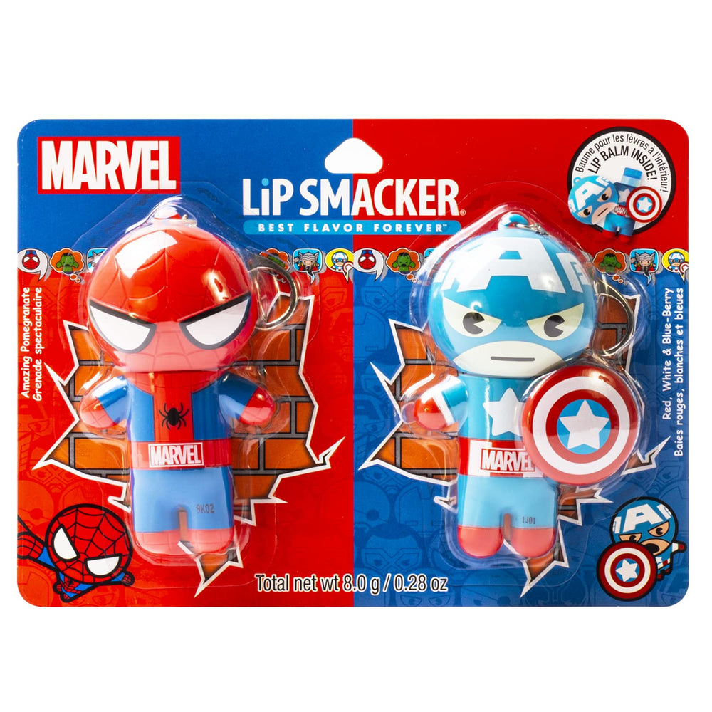 Lip Smacker Captain America close-up highlighting durable collectible casing