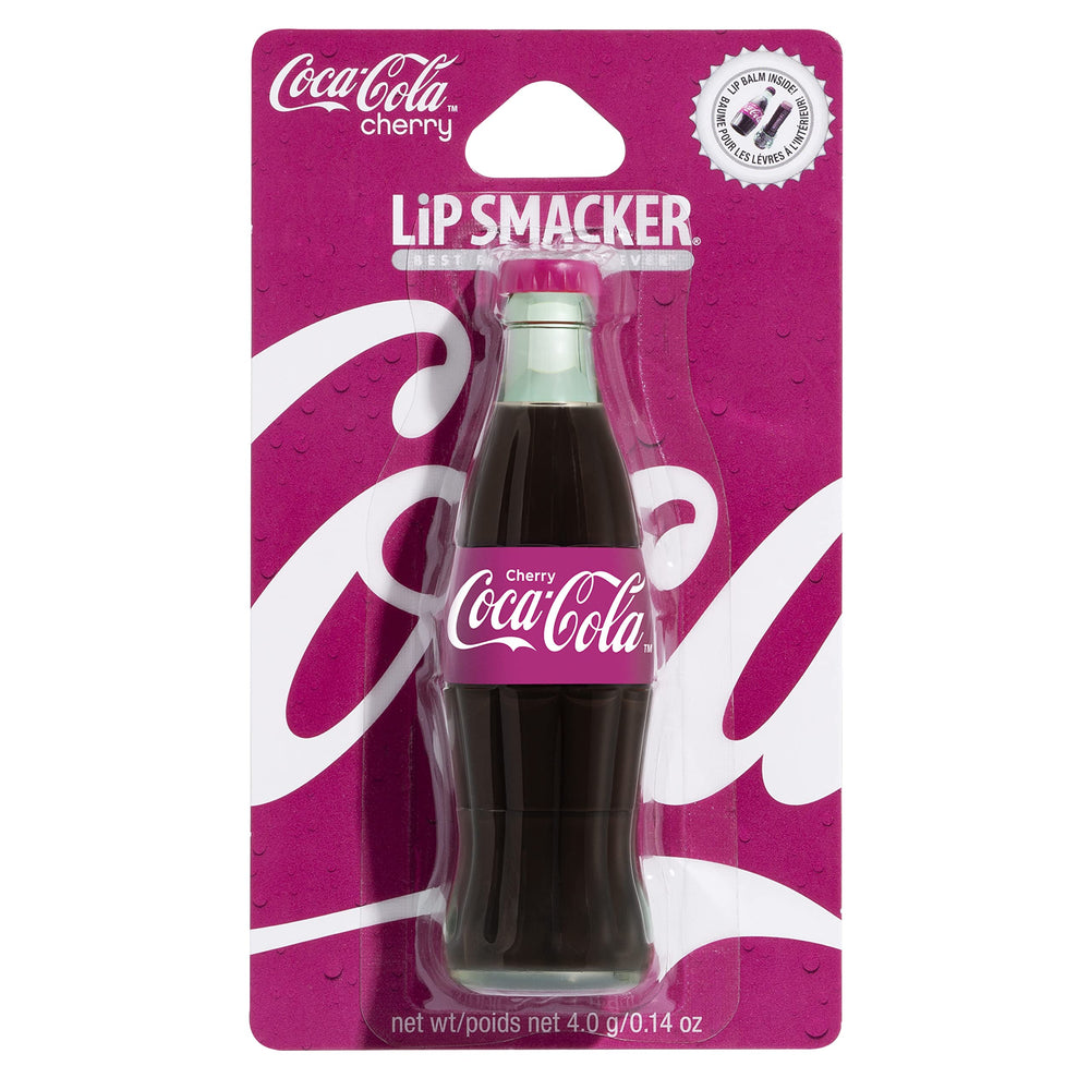 Lip Smacker Cherry Coke close-up of balm texture and moisturizing sheen