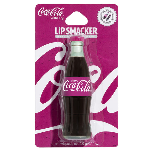 Lip Smacker Cherry Coke close-up of balm texture and moisturizing sheen