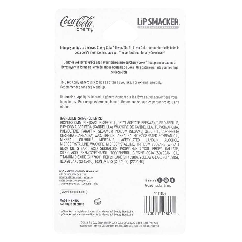 Lip Smacker Cherry Coke held in hand to show compact size and portability