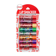 Lip Smacker front packaging showing eight soda-flavored glosses and easy grab convenience