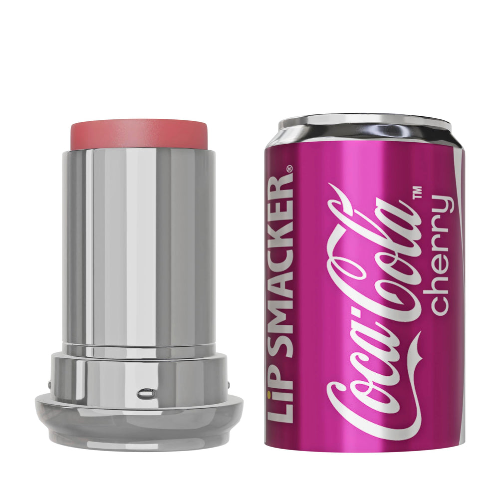 Lip Smacker closeup of one mini can open showing smooth balm texture and easy application benefit
