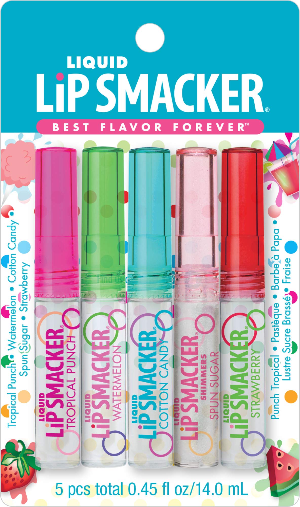 Lip Smacker front packaging showing five gloss tubes and branding for easy gifting