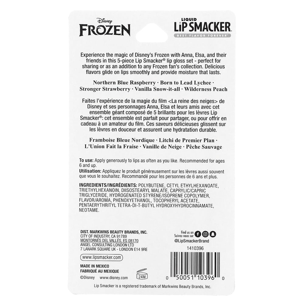 Lip Smacker Frozen 2 tubes in hand to show size and portability for on-the-go use
