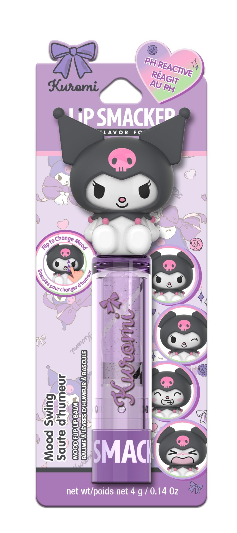 Lip Smacker Kuromi front packaging showing berry flavor and collectible appeal