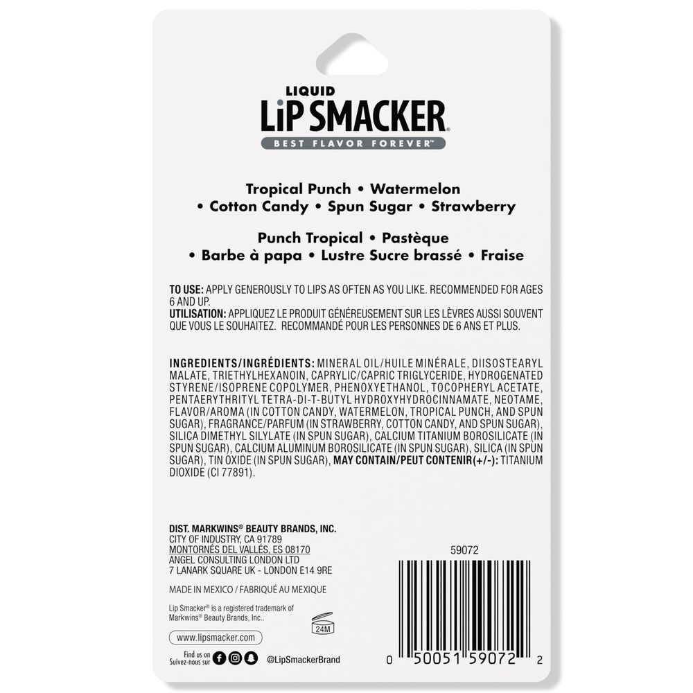 Lip Smacker lifestyle application on lips showing glossy finish and fresh scent
