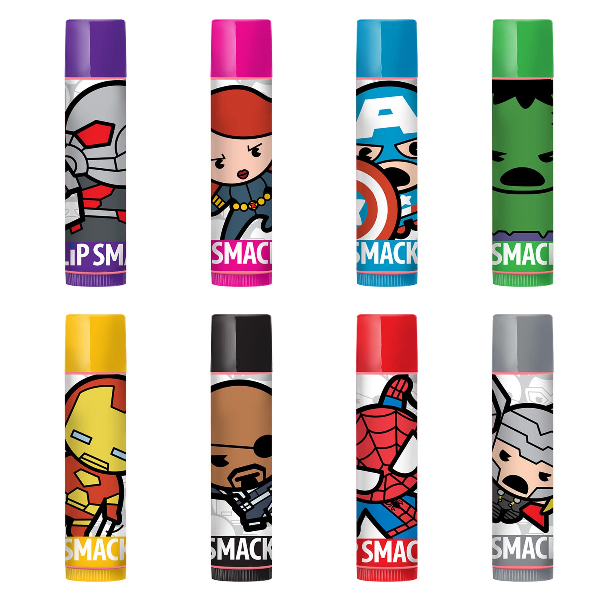 Lip Smacker close-up of a character tube with readable artwork benefit: collectible appeal
