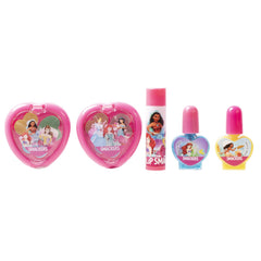Lip Smacker contents arranged showing powders, balms, polishes and applicators