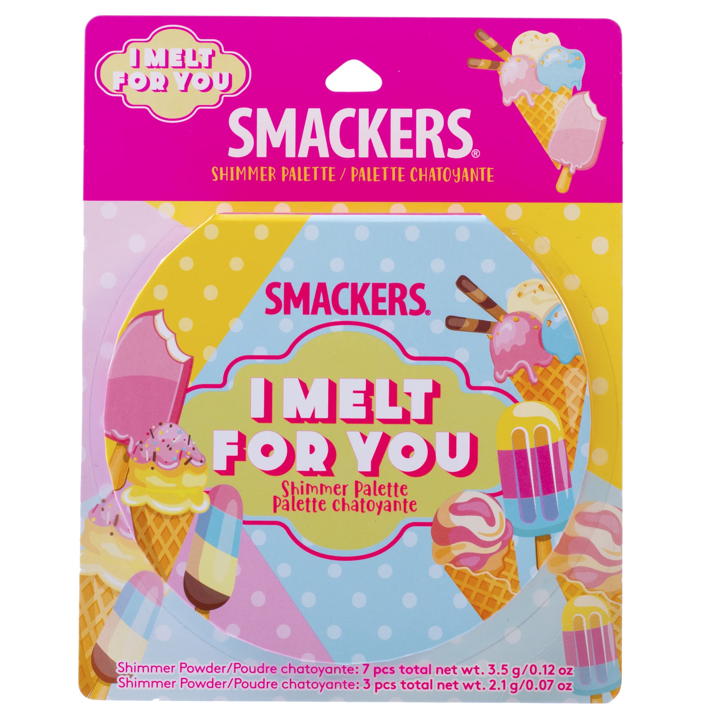Lip Smacker shimmer powders close-up highlighting blendable texture