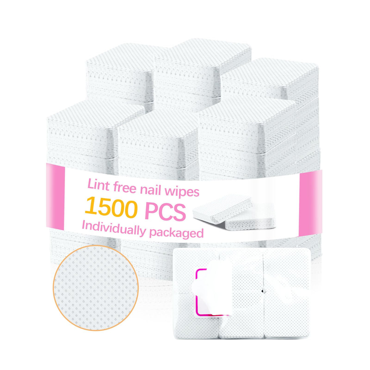 lipetol front packaging showing bulk 1500 lint free wipes and resealable bags for convenience