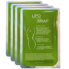 lipo applicator front packaging showing four wraps and benefits