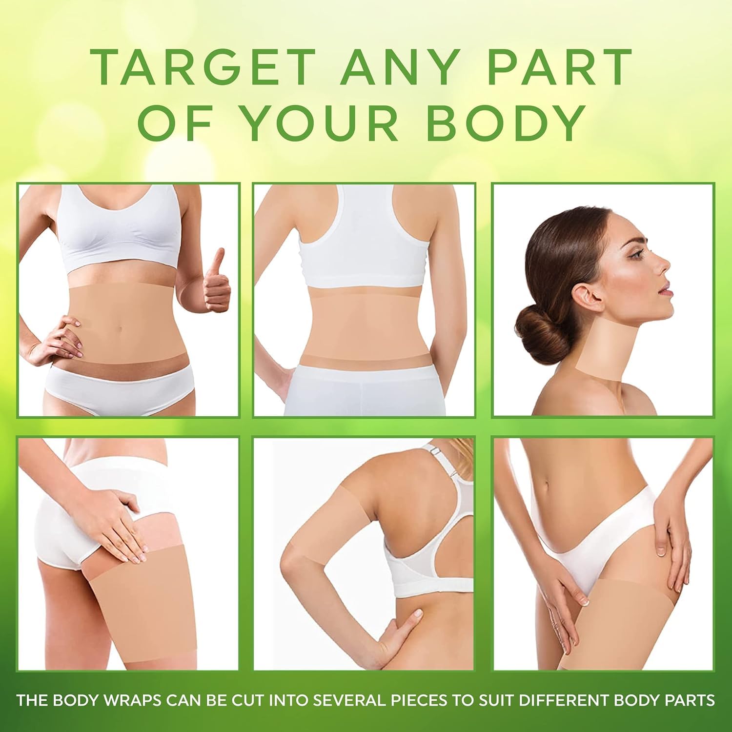 lipo applicator ingredient label highlighting green tea guarana seaweed