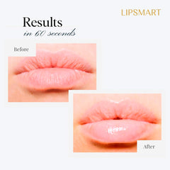 LipSmart applied on lips demonstrating hydrated, smoother appearance