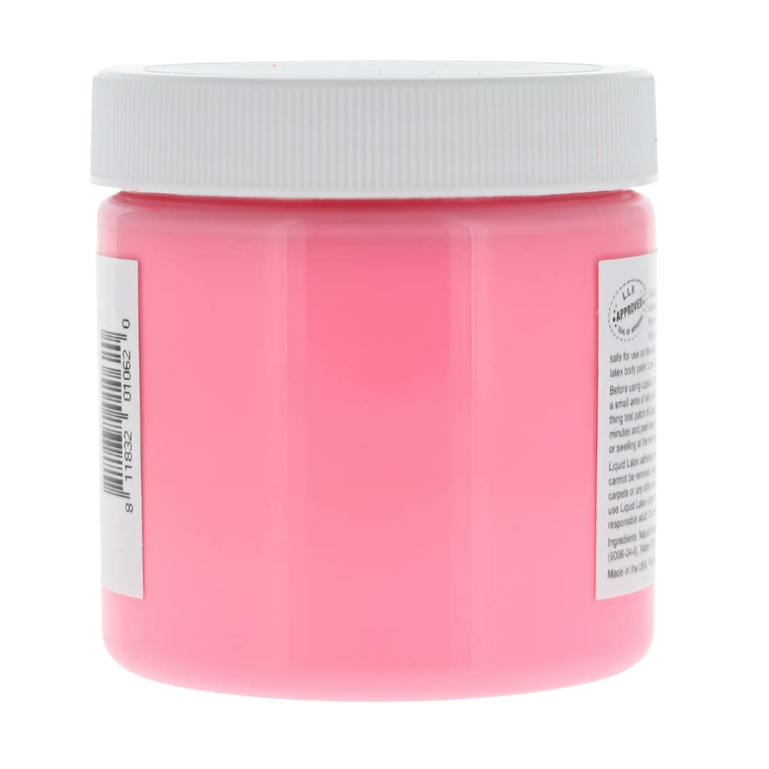 Liquid Latex Fashions glowing pink under blacklight for stage impact