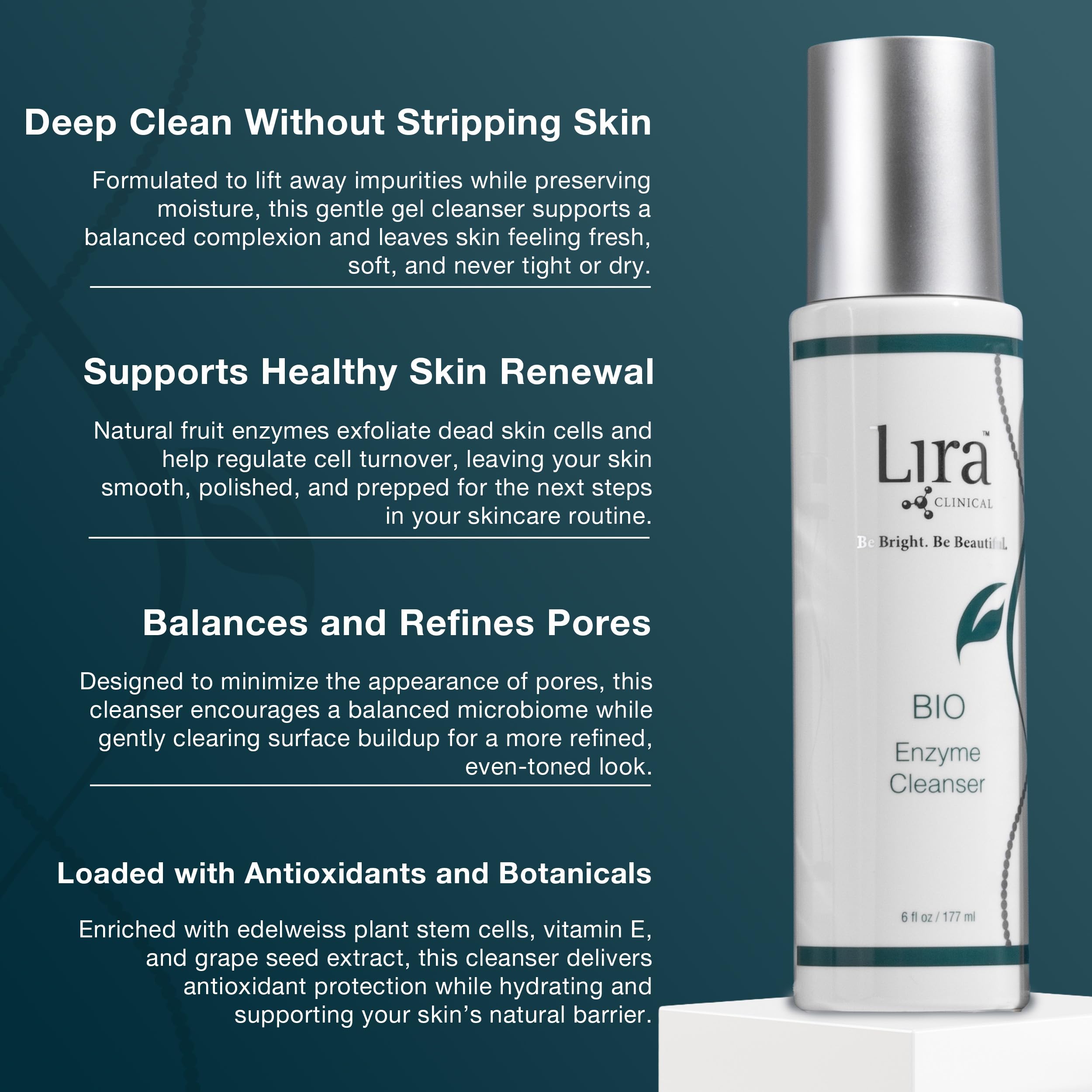 Lira Clinical gel texture close-up demonstrating smooth hydrating feel