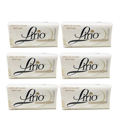 Lirio front packaging showing six bars and UPC for convenient storage