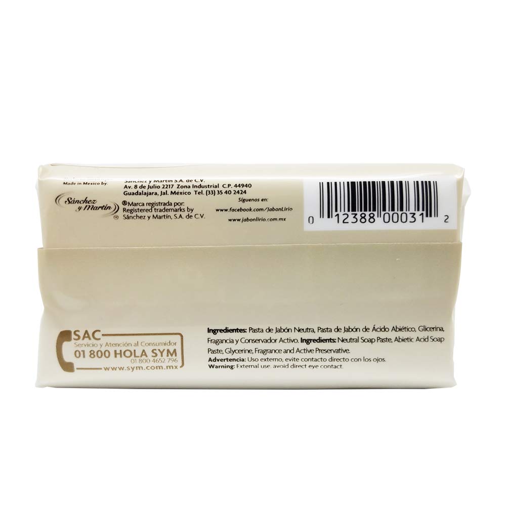 Lirio soap lathered in hand demonstrating gentle cleansing action