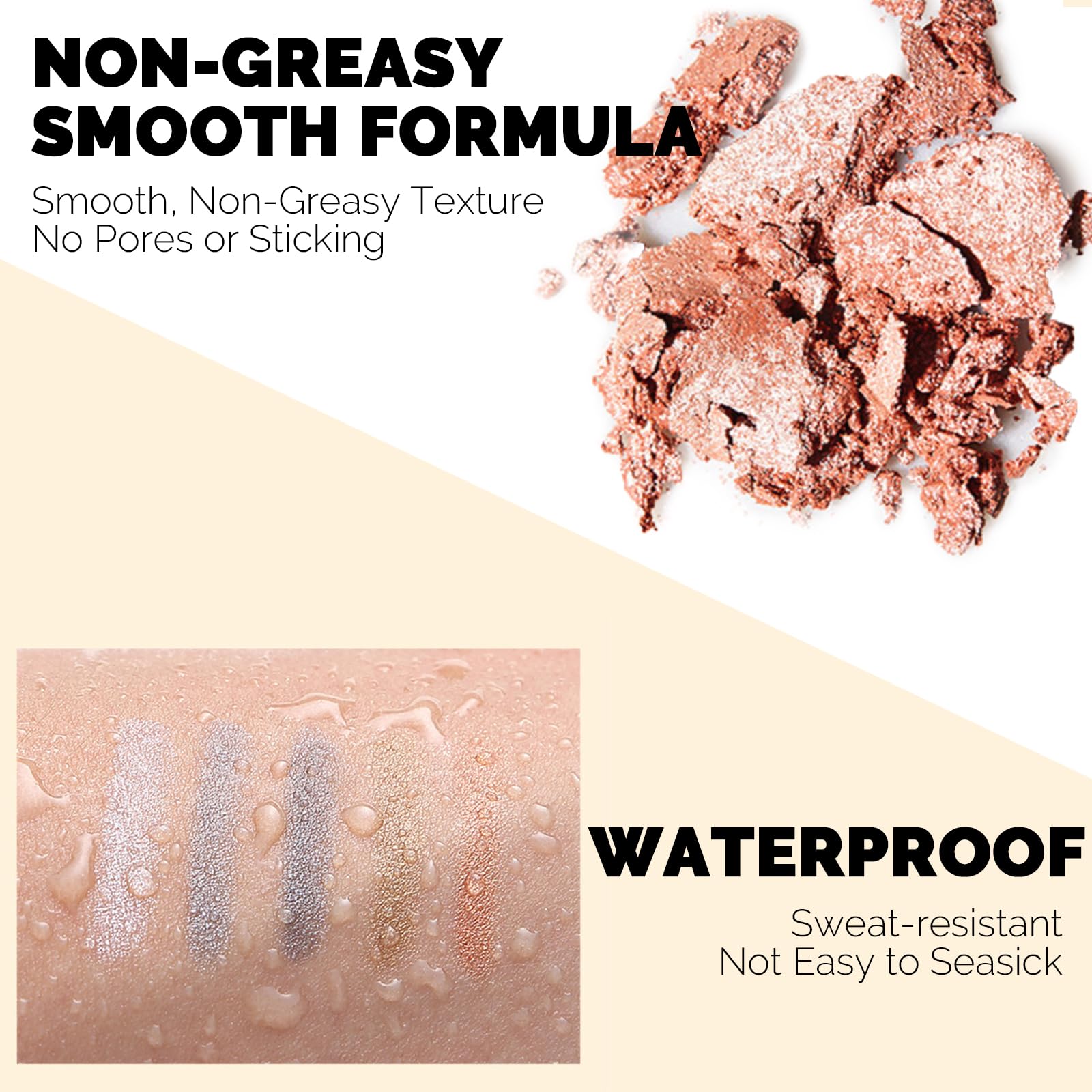 Lissymuse smoky-eye before and after using sticks to build depth and shimmer