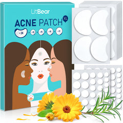 LitBear front packaging showing large acne patches and benefits