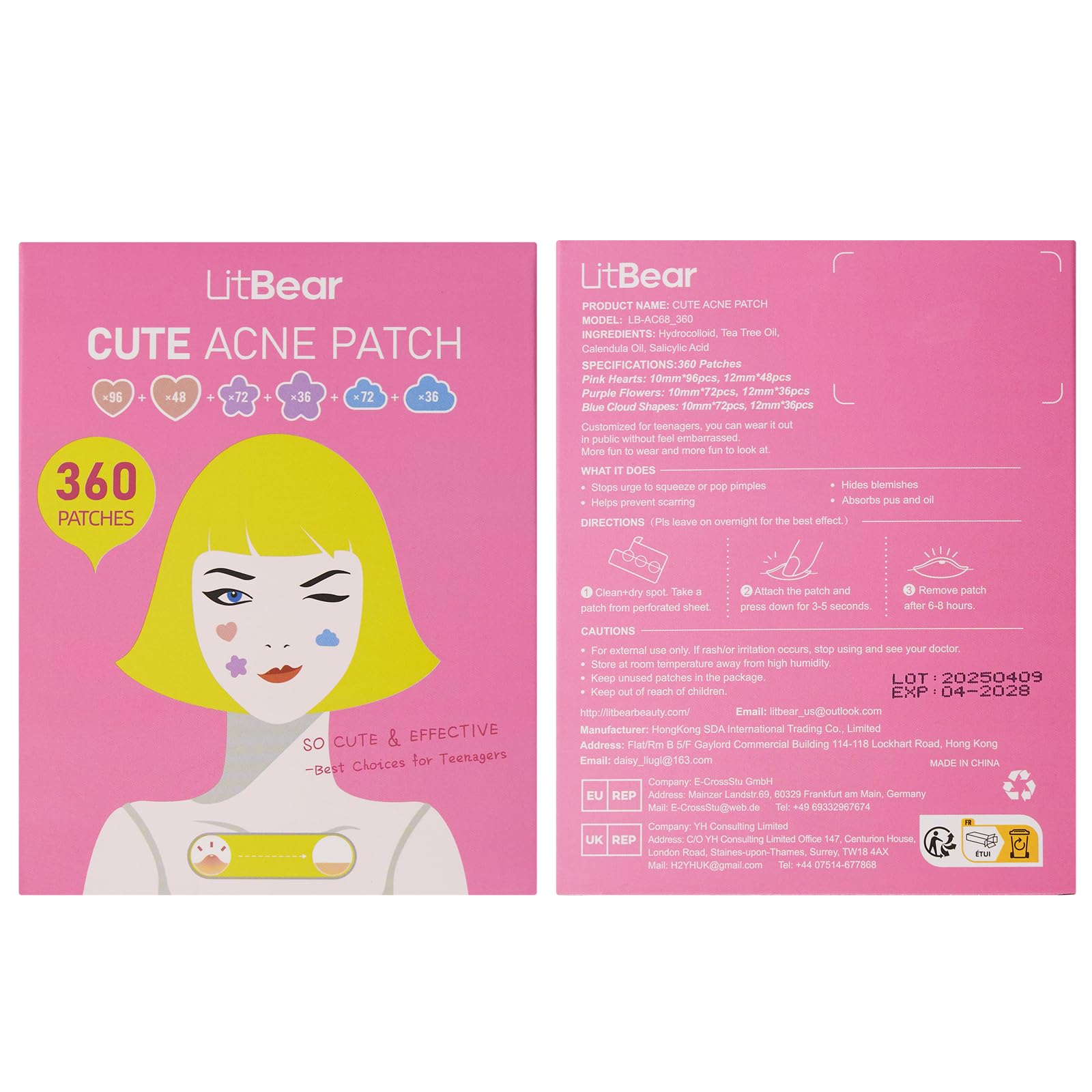 LitBear patches on cheek at festival showing cute cover and confidence